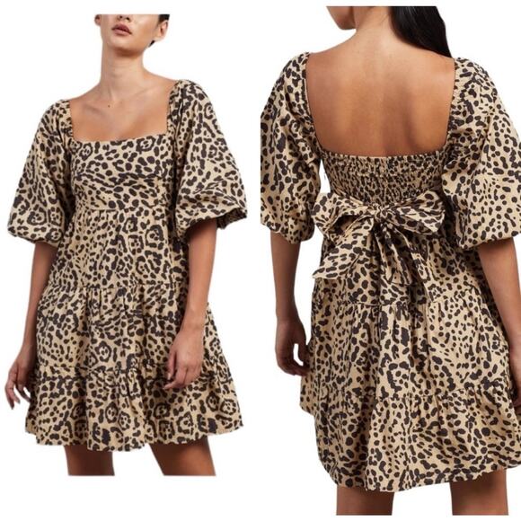 Faithfull the Brand Dresses & Skirts - NWT Faithfull the Brand Eryn Mini Dress in Shamari Animal Print Size Small
